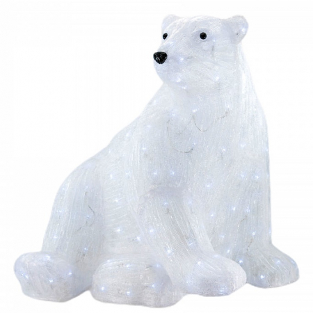 Decoratiune de esterior cu lumini, Urs Polar din acril, 180 Led-uri, dimensiune produs 77X69X74 cm, 8 jocuri de lumini, MI-1064 [0]
