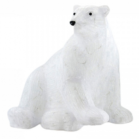 Decoratiune de esterior cu lumini, Urs Polar din acril, 180 Led-uri, dimensiune produs 77X69X74 cm, 8 jocuri de lumini, MI-1064 [1]