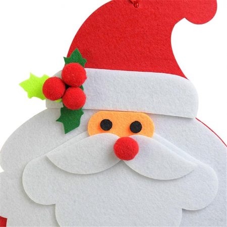 Decoratiune de Craciun Flippy, Advent calendar, numara zilele pana la Craciun, model Mos Craciun, material poliester, 37 x 22 cm, rosu [7]