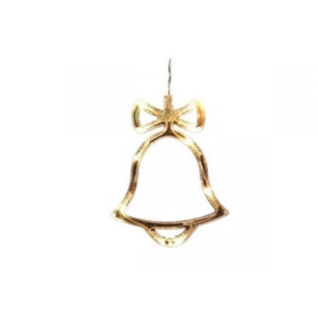 Decoratiuni, ornamente si articole Craciun - Decoratiune de Craciun Luminoasa in forma de Clopotel 15x18 cm, cu Ventuza, Alb Cald, Flippy
