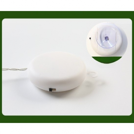 Lichidare Decoratiune de Craciun Luminoasa in forma de Fulg, 19x19 cm, cu Ventuza, Alb Cald, Flippy [3]