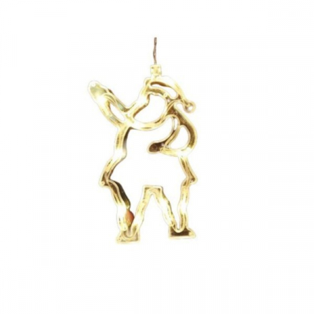 Pentru Casa si Camping - Decoratiune de Craciun Luminoasa in forma de Mos Craciun, 21x13 cm, cu Ventuza, Alb Cald, Flippy