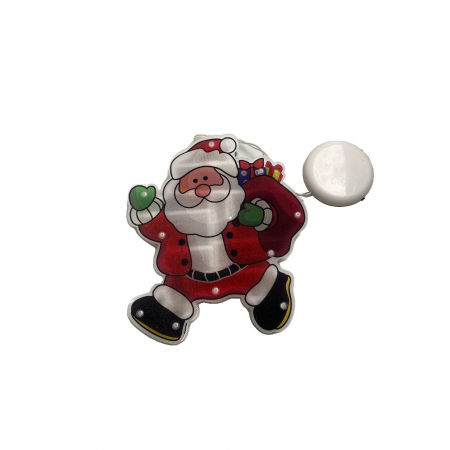 Decoratiune de Craciun pentru fereastra Mos Craciun cu sac, cu LED-uri, 22 cm, alb cald [4]