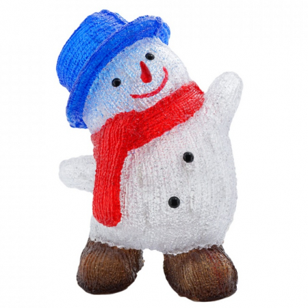 Decoratiune de exterior cu lumini, Om de zapada dansator din acril, 50 Led-uri, dimensiune produs 40cm, 8 jocuri de lumini, cablu de alimentare 3m, HB-115 [0]