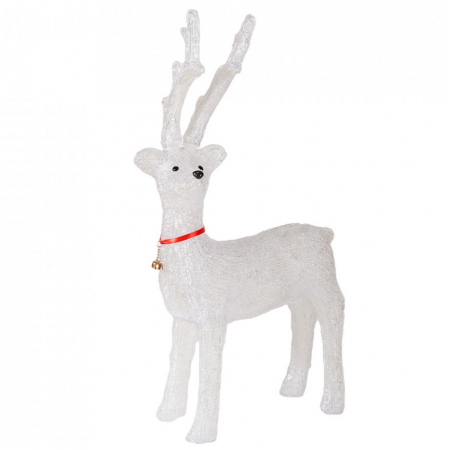 Decoratiune de exterior cu lumini, Ren din acril, 96 Led-uri, dimensiune produs 80cm, 8 jocuri de lumini, cablu de alimentare 3m, HB-5018 [1]