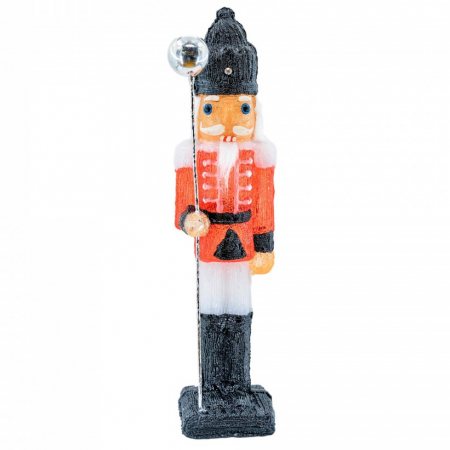 Decoratiune de exterior cu lumini, Spargator de nuci, din acril, dimensiune 14x12x63 cm, 8 jocuri de lumini, 60 led-uri, lumina rece, cablu de alimentare 3m, IP44, MI-1043 [1]