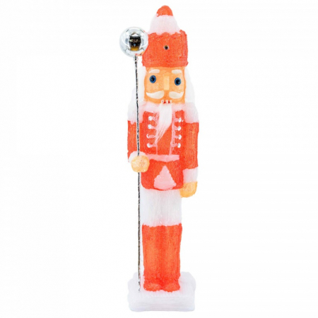 Decoratiune de exterior cu lumini , Spargator de nuci, din acril, dimensiune 14x12x63 cm, 8 jocuri de lumini, 60 led-uri, lumina rece, cablu de alimentare 3m, IP44, MI-1042 [1]