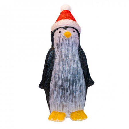 Pinguin decoratiune luminoasa de exterior din acril cu 150 led-uri, 8 jocuri de lumini, culoare multicolor, dimensiune 98 cm, alimentare la priza, MI-1048 [1]
