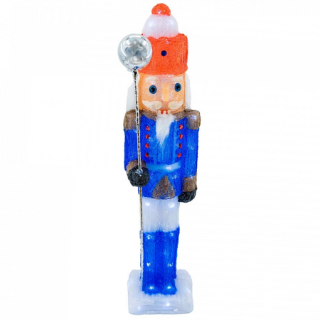 Decoratiune de exterior cu lumini, Spargator de nuci, din acril, dimensiune 14x12x63 cm, 8 jocuri de lumini, 60 led-uri, lumina rece, cablu de alimentare 3m, IP44, MI-1040 [0]