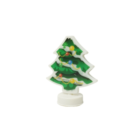 Pentru Casa si Camping - Decoratiune luminoasa 3D, Tip brad, cu baterii