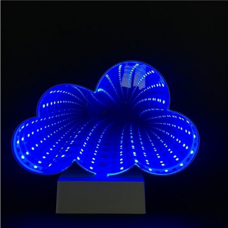 Decoratiune Luminoasa cu Baterii/USB Neon Model Norisor 20 cm Alb Rece [3]