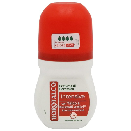 Îngrijire personală și cosmetice - Deodorant, Borotalco, Roll On 50 ml 48H Pure Intensive Microtalc