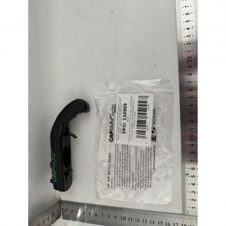 Deschizator de sticle, Flippy, Model Pistol, Plastic, ABS, pentru Dopuri Metalice, 13 x 6 x 3.7 cm, Negru [2]