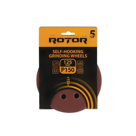 Consumabile, piese și accesorii - Disc abraziv pentru slefuitor cu excentric ROTOR 125 P150 - Pachet 5 bucati