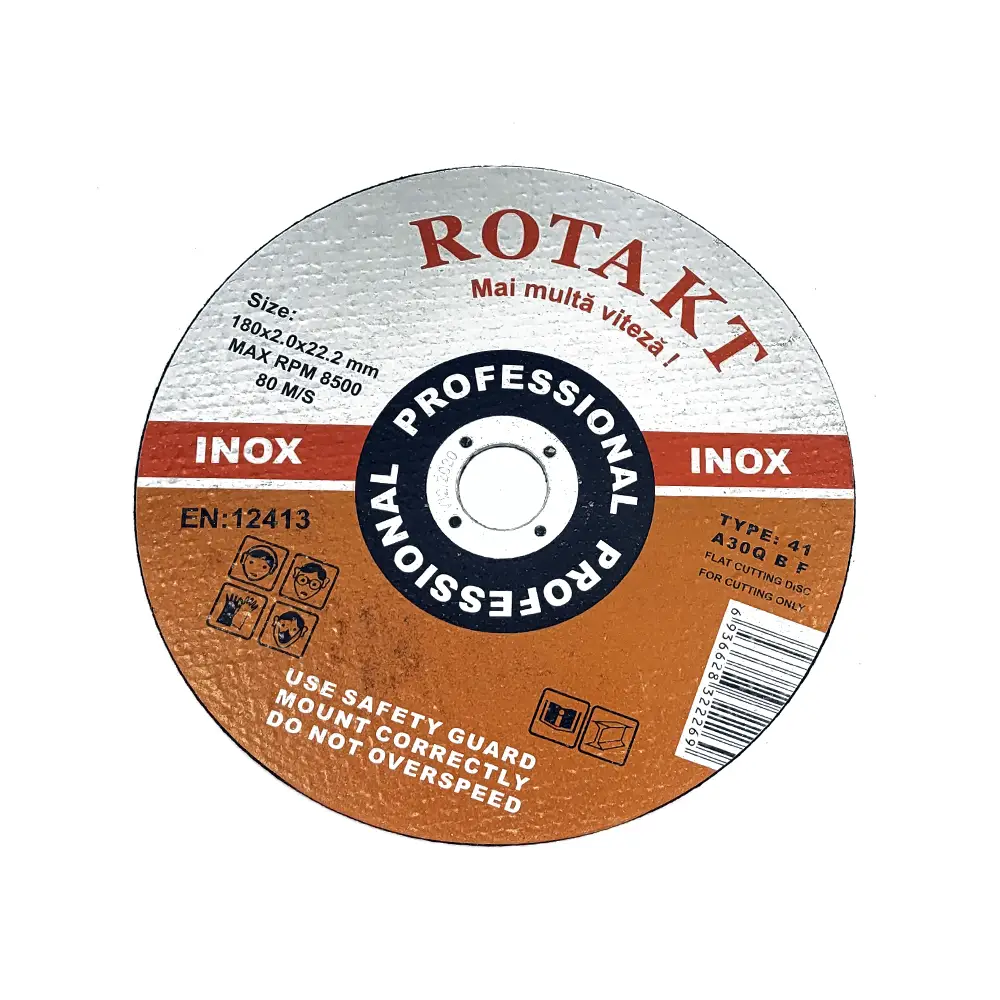 Accesorii si consumabile rotakt - DISC ABRAZIV TAIERE INOX DREPT 180X2X22.2