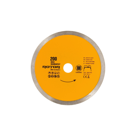 DISC DIAMANTAT 200x1.6x25.4 continuu with water Rotor [1]