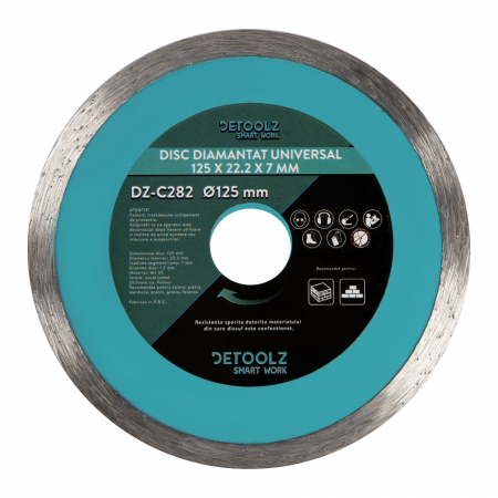 Disc diamantat universal 125x22.2x7mm [0]