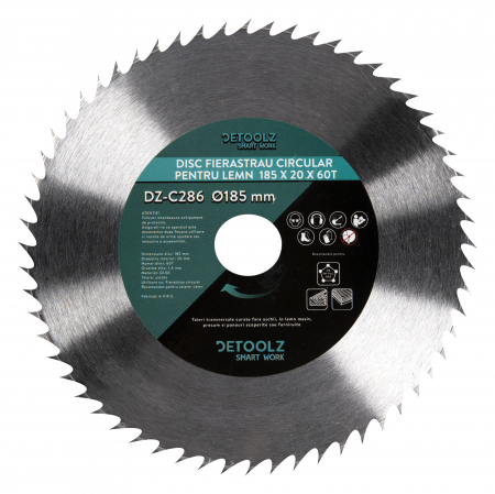 Disc fierastrau circular pentru lemn 185x20x60T [0]