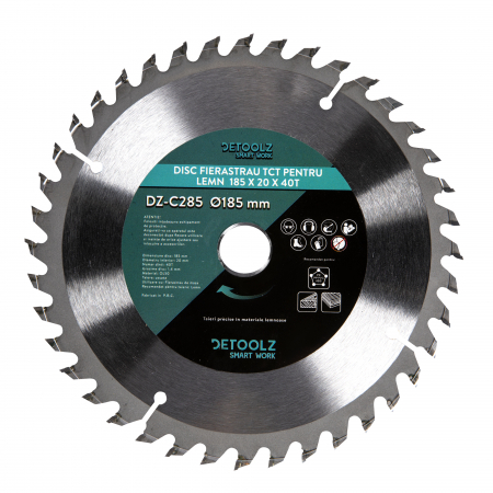 Disc fierastrau TCT pentru lemn 185x30x40T [0]