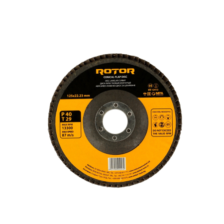 Consumabile, piese și accesorii - Disc lamelar curbat ROTOR 125*22,23 P40 T29