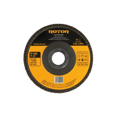 Consumabile, piese și accesorii - Disc lamelar plat ROTOR 125*22,23 P100 T27