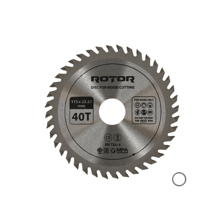 Consumabile, piese și accesorii - Disc taiat lemn ROTOR 115*22,23 40T