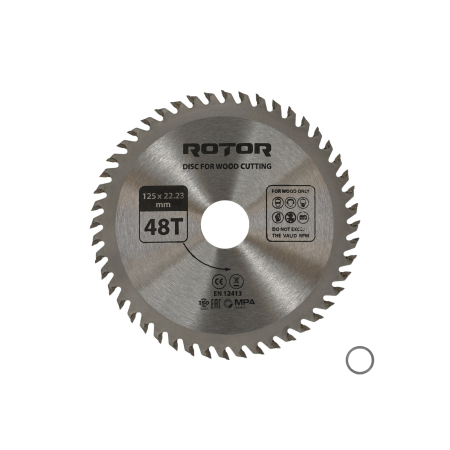 Consumabile, piese și accesorii - Disc taiat lemn ROTOR 125*22,23 48T