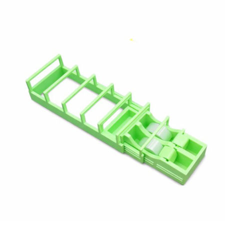Pentru Casa si Camping - Dispenser de Banda Adeziva, Flippy, Suport pentru Banda Adeziva pentru Birou, Scoala, din Plastic, 15,5 x 7,7 x 7,4 cm, Verde