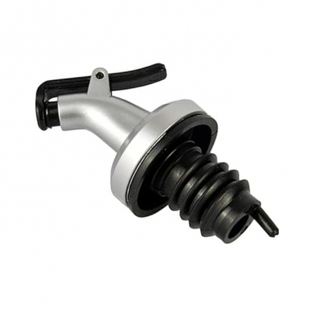 Pentru Casa si Camping - Dispenser pentru Sticla, Flippy, Capac Dispenser pentru Ulei Sosuri, 8.5 x 3 cm, Argintiu