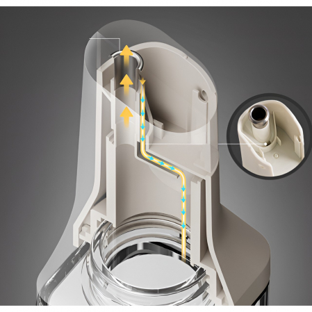 Dispenser pentru Ulei, Flippy, Deschidere si Inchidere Automata a Rezervorul, cu Inductie Gravitationala, 500 ml, 29.5x6x6 cm, Alb [5]