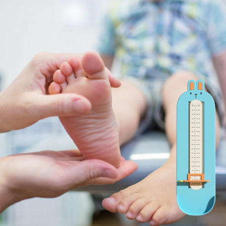 Dispozitiv de Masurat Talpa Piciorului pentru Bebelusi, Flippy, 6-24, Model Iepuras, Albastru [4]