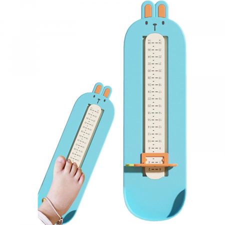 Dispozitiv de Masurat Talpa Piciorului pentru Bebelusi, Flippy, 6-24, Model Iepuras, Albastru [1]