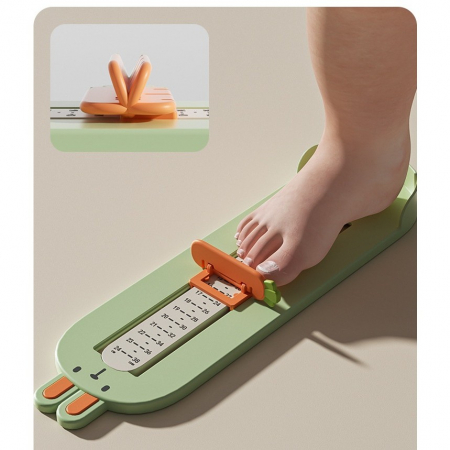 Dispozitiv de Masurat Talpa Piciorului pentru Bebelusi, Flippy, 6-24, Model Iepuras, Verde [5]