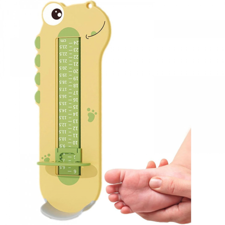 Dispozitiv de Masurat Talpa Piciorului pentru Bebelusi, Flippy, 9-24, Model Dinozaur, Galben [4]