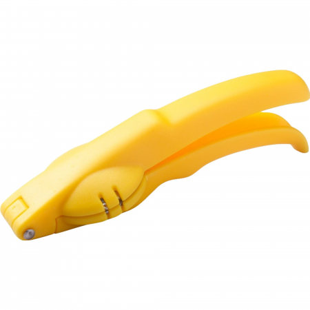 Ustensile pentru prepararea mesei - Lichidare Dispozitiv de spart nuci si castane Flippy, ABS si otel, 17.5 x 5.5 x 5 cm, usor de utilizat, galben