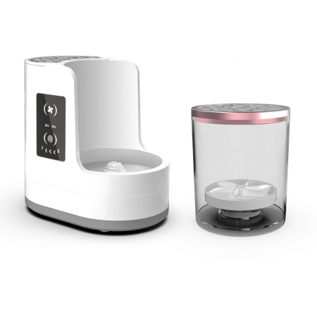 Dispozitiv Portabil de Curatare a Pensulelor de Machiaj, Flippy, cu Functie de Uscare, 5V, 850RPM, Cablu 1.2 m, 17.3 x 12.1 x 17.5 cm, Alb [3]