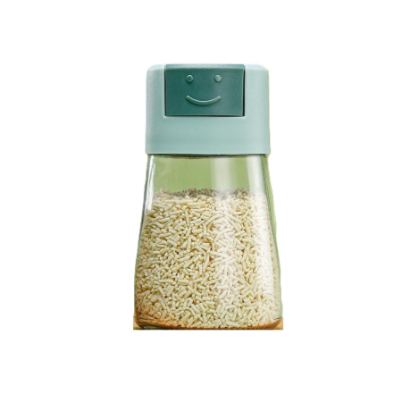 Recipiente și suporturi pentru condimente - Dozator Condimente, Flippy, din Stilca, 180 ml, Rezistenta la Umidiate, 11.3 x 6.4 cm, Masura 5g, Verde