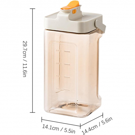 Dozator portabil pentru bauturi Flippy, 3.5 litri, capac etans, duza deschidere/inchidere, recipent din plastic, gradat, filtru, maner, 29.7 x 14.1 x 14.4 cm, pentru diverse bauturi, alb [8]