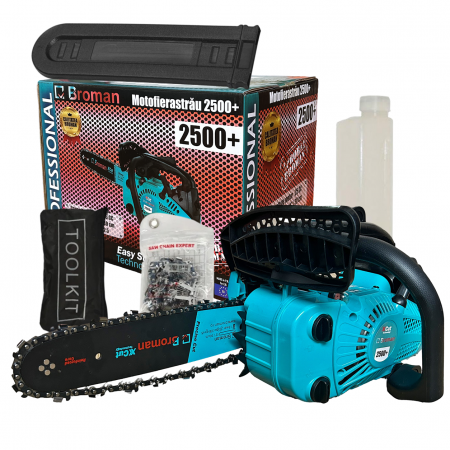 Drujbe pe benzina - Drujba de constructii cu o mana Broman 2500+,cu lama 30 cm, 2T, 25CC, 2.5 Cp