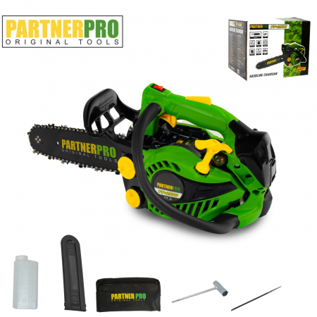 Gradina - Drujba de mana pe benzina PartnerPro PP2500, 1.1 kw-1.5 CP, 10500 rot/min, Ungere Lant Automata