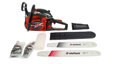 Drujba pe benzina ELEFANT CS5800E, 6CP, 3400rpm, 2 lame 2 lanturi, 38/45 cm [3]