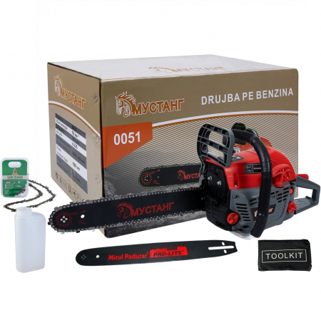Drujbe pe benzina - Drujba pe benzina Mustang 0051, 52 CC, 5 Cp, lama 40 cm