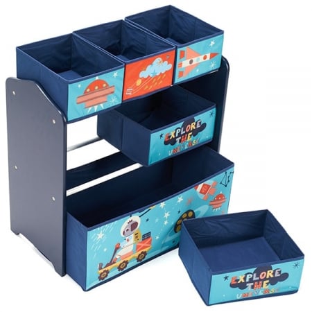 Dulapuri depozitare - Lichidare Dulap depozitare jucarii U-Grow Explore the universe, Albastru