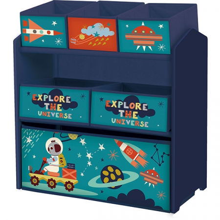 Lichidare Dulap depozitare jucarii U-Grow Explore the universe, Albastru [3]