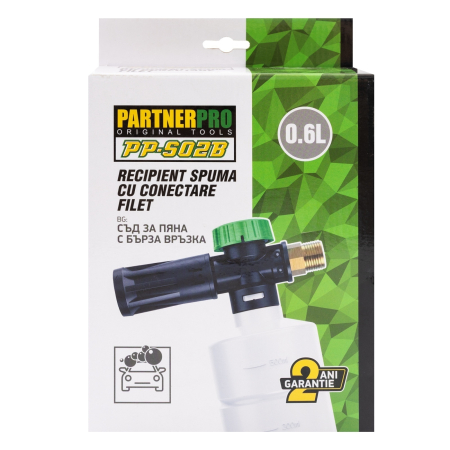 Duza de spuma cu recipient, conectare filet PARTNERPRO PP-S02B 600 ml [4]