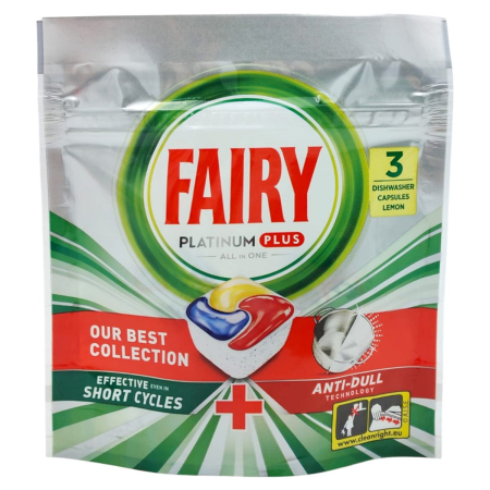 Casă și camping - Fairy Detergent Vase Capsule 3 buc Platinum plus Lamaie