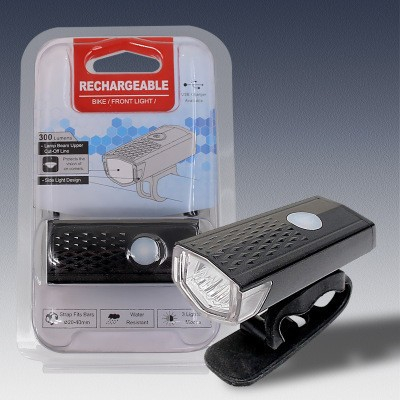Far cu LED proiector pentru bicicleta\trotineta, Flippy, reincarcabil, cablu USB inclus, 3 moduri de lumina, IPX4, Negru, 6.5x2.9x2.3 cm [2]