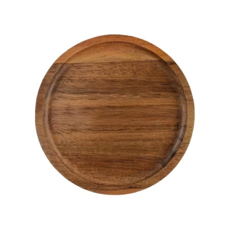 Casă și camping - Farfurie din Lemn, Flippy, Rotunda, pentru Alimente sau Decor, 10 x 1.5 cm, Natur