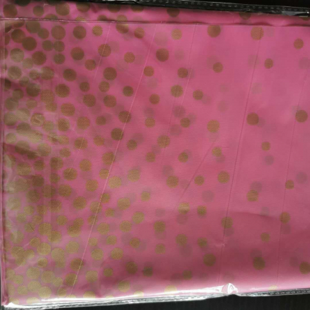 Articole petrecere - Fata de masa dreptunghiulara, Flippy, Impermeabila, Anti-pete, Pentru petreceri, nunti, botezuri, decoratiuni, 274x137cm, Roz/ Gold