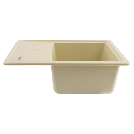 FCB-6143SI/1T, Chiuveta de bucatarie din granit cu o cuva si scurgator, seria SLIM, Ivory, 615x430x200 mm, FLOW [1]